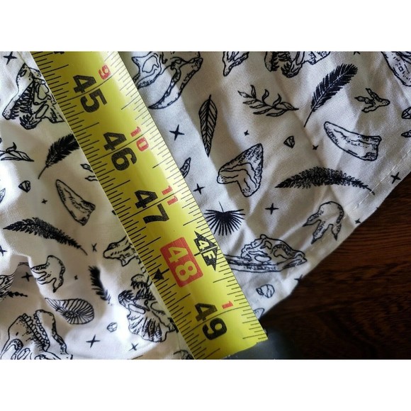 Hot Topic DRESS Size 2 XXL NWOT DINOSAUR FOSSIL Foliage EMPIRE MIDI Tie Front - Picture 9 of 9